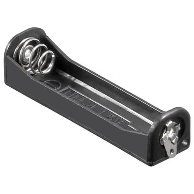 Support pour 1 x AAA (Micro) Battery Bande de soudure en U Noir