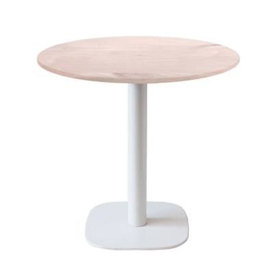 Table pied blanc Ø70cm chene bosco - intérieur - RestooTab