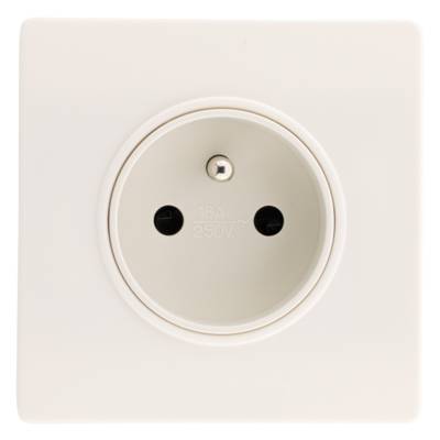 Prise de courant 2P+T 16A borne auto+griffes DIWONE - blanc - Gedimat - ZENITECH