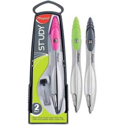 Coffret compas Study mine 2 mm Coloris aléatoire - MAPED