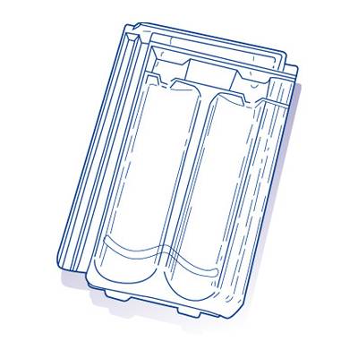 Tuile de verre HUGUENOT H14 - 44,5 x 25 cm - Gedimat