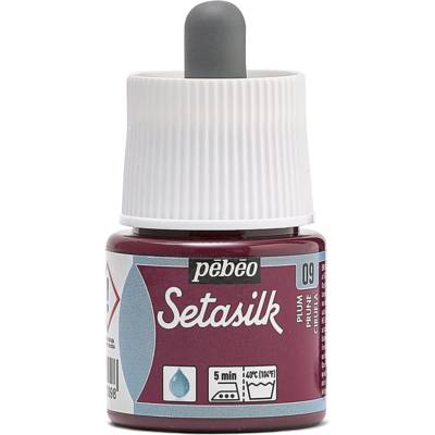Flacon 45ml Peinture Soie SETASILK Prune - PÉBÉO