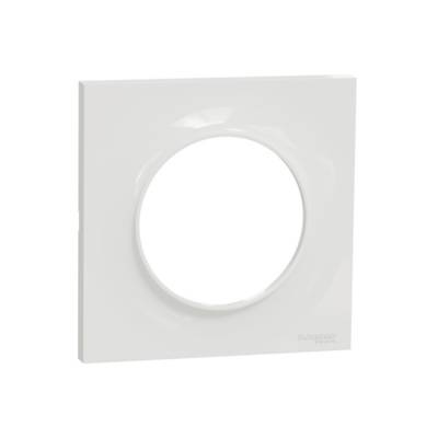 Plaque de finition 1 poste blanc 9003 ODACE STYL - Gedimat - SCHNEIDER ELECTRIC