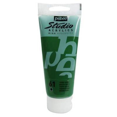 Peinture Studio Acrylique Tube Terre Vert 100 ml - PÉBÉO