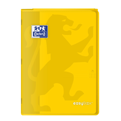 Cahier Easybook agrafé 21x29.7cm 96 pages grands carreaux 90g jaune