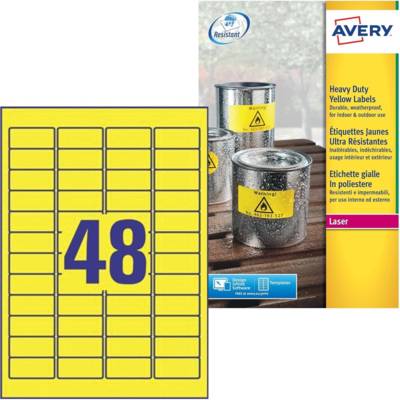 960 Étiquettes Ultra-Resistantes Polyester - Format 45,7 x 21,2mm - Laser Jaune