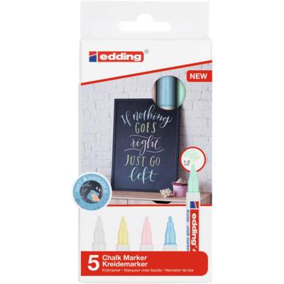 Marqueur craie liquide 4085 Etui de 5 Assortis pastel 1-2 mm