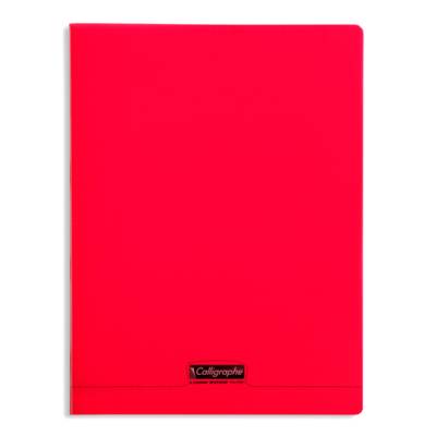 Cahier Polypro Piqué 24x32cm 96 pages séyès 90 g Rouge - CLAIREFONTAINE