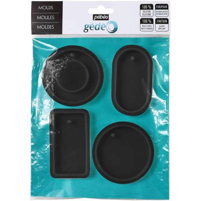 Sachet 4 moules geometriques pour résine, plâtre et cire