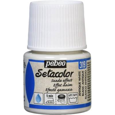 Flacon 45ml Peinture textile effet Daim Blanc antique