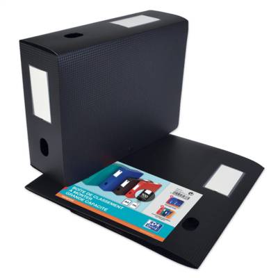 Boite Classement Polypropylène Memphis A Plat Dos 100mm 24 x 32cm  Noir