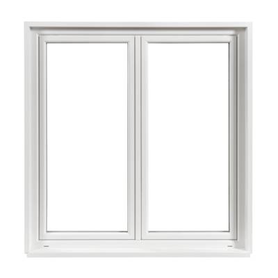 Fenêtre PVC blanc VISION 1 vantail ouverture à la française vitrage imprimé droit tirant - Gedimat