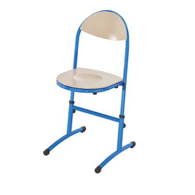 Chaise HÉLIA HR en Bois - Assise et Dossier Blueprotech® avec Piètement Époxy Réglable - T4 à T7