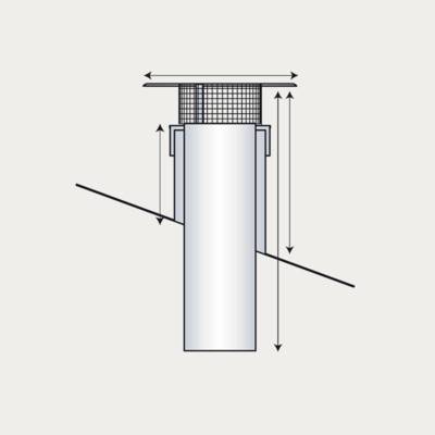 Sortie de toit Ventelia Ø 160 mm POUJOULAT - 2-12° - bac acier - gris foncé - 08010580 7022 - Maxoutil