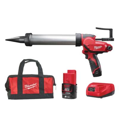 Pistolet à colle M12 PCG 400A-201B - MILWAUKEE - avec 1 batterie 12V 2.0Ah - chargeur - sac de transport - 4933441665
