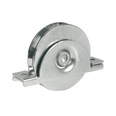 Roue avec Support Intérieur Ø 120mm - 2 Roulements à Bille - Gorge V - IBFM - 393120A