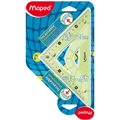 Equerre Flex Incassable 45 degrés Hypoténuse 21 cm