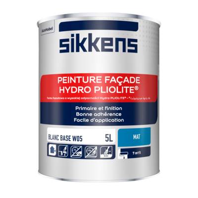 Peinture façade Hydro PLIOLITE® blanc base W05 mat - Gedimat - SIKKENS ARTISANS
