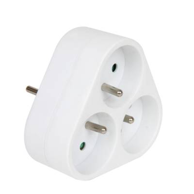 Triplite triangle 2P+T 10/16A blanc - Gedimat - DEBFLEX