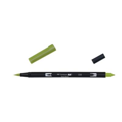 Feutre Dessin Double Pointe ABT Dual Brush Pen 158 olive noire