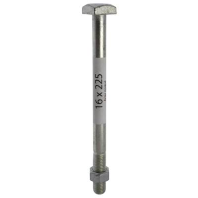 Boulon de charpente acier zingué 16 x 250 mm - Gedimat - NORAIL