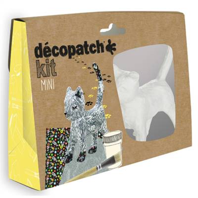 Décopatch Kit papier mâché "Chat", 5 pièces