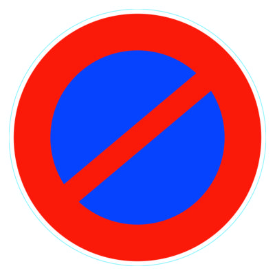 Disque de signalisation PVC stationnement interdit D170mm - Gedimat