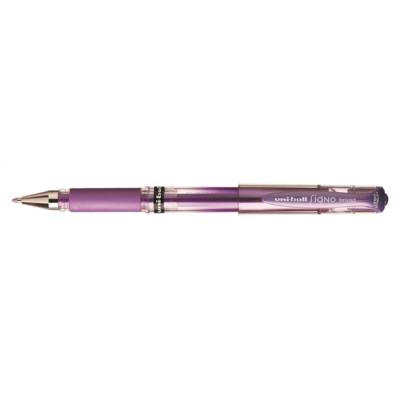Roller encre gel Signo Broad UM153 grip pointe large 1mm violet métal