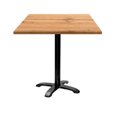 Table pied noir 70x70cm chene armor - intérieur - RestooTab
