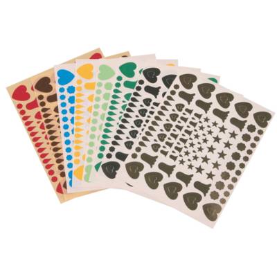 Sachet 8 feuilles gommettes / fantaisie