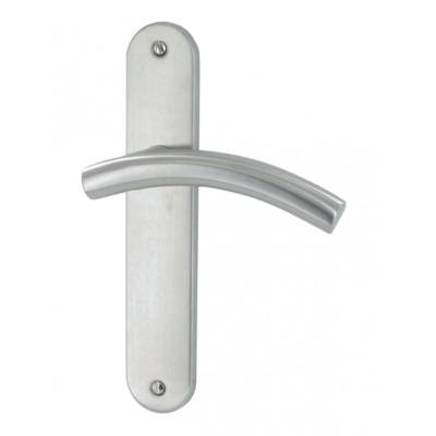 Ensemble sur plaque TUBA inox mat sans trou 195mm - Gedimat - DT 2000