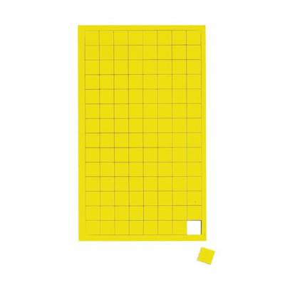 Planche de 112 Symboles magnétiques carré 1 x 1 cm Jaune