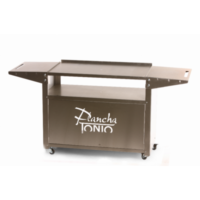 Chariot pour plancha 2 ou 3 feux - Tout INOX - CHI005 - Maxoutil