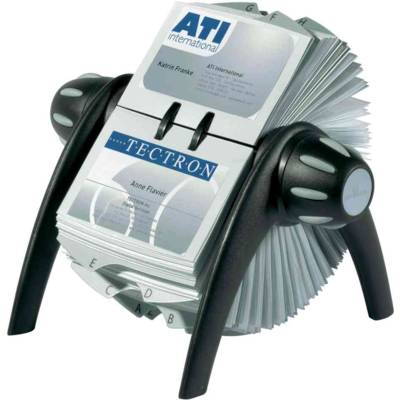 Fichier rotatif cartes de visite VISIFIX flip VEGAS Noir