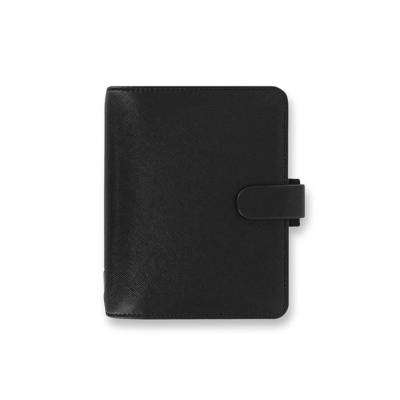 Agenda organiseur "Saffiano" format Pocket Noir - FILOFAX