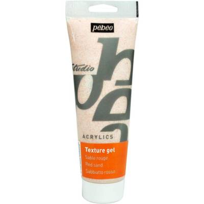 Tube 250ml Stuidi Acrylics Gel TEXTURE Sable Rouge - PÉBÉO