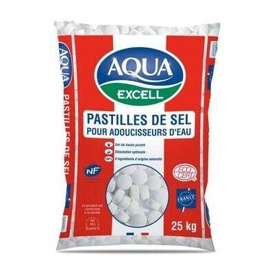 Pastille sel AQUA EXCELL pour adoucisseur - sac de 25 kg - Gedimat