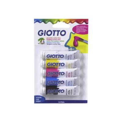 Etui de 5 tubes de gouache 10 ml couleurs primaires et blanc