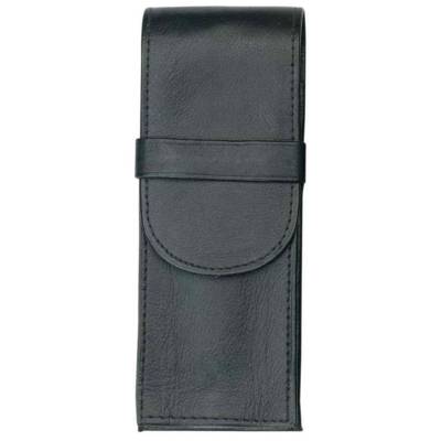 Etui pour 3 stylos en Cuir de vache 150 x 57 mm Vide NoiR