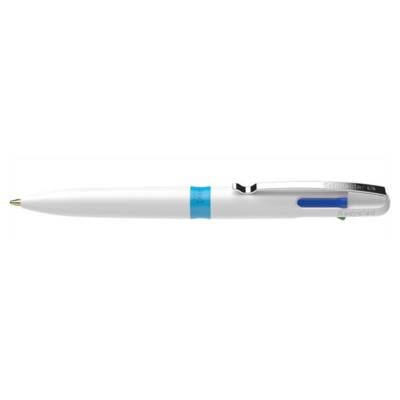 Stylo-bille 4 couleurs Take 4 Pointe Moyenne viscoglide corps en plastique blanc