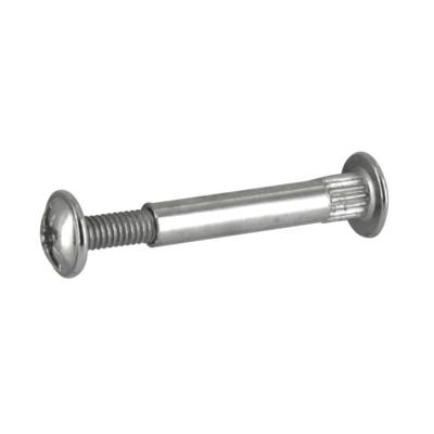 Vis de liaison de meuble en acier nickelé têtes diam.10mm long.27 à 37mm sachet de 20 pièces - Gedimat - INTERGES.COM