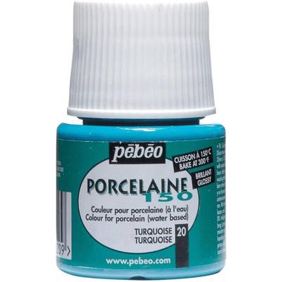 Flacon 45 ml Peinture P150 porcelaine Coloris Turquoise - PÉBÉO