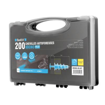 Kit 200 chevilles autoforeuses + vis  - SCELL-IT - KRONO-SR-KIT - Maxoutil