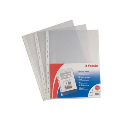 Lot de 50 pochettes perforées A3 Portrait polypropylène 90μ grainé