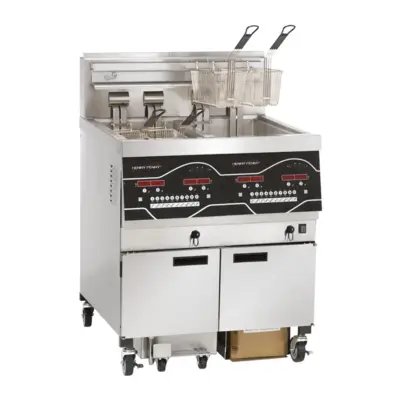 Friteuse sur meuble - 2 cuves de 14L - Sur roulettes - EEE-142FSXXST