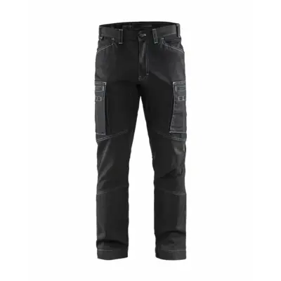 Pantalon maintenance BLAKLADER Denim + Stretch T.38 - NOIR - 145911429900-38 - BLAKLADER WORKWEAR
