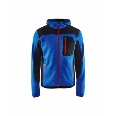 Veste tricotée BLAKLADER à capuche T.XL - BLEU ROI/NOIR - 493021178599-XL - BLAKLADER WORKWEAR