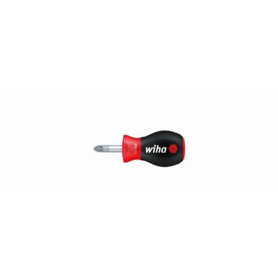 Tournevis boule 313 Pro SoftFinish Pozidriv 2 WIHA - Lame courte 2 x 25 mm - 26972 - Maxoutil