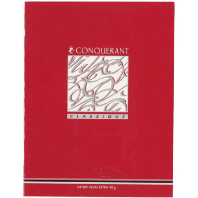 Cahier de devoirs 17 x 22 cm 90g Seyes carte vernie Aléatoire - Conquérant