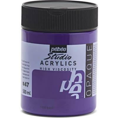 Pot 500ml Peinture Studio Acrylique Fine Haute Viscosité Violet Cobalt Foncé Imitation - PÉBÉO